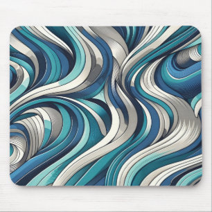 Alfombrilla De Ratón Patrón de ondas de inspiración oceánica