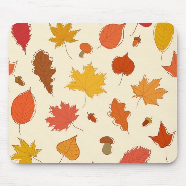Alfombrilla De Ratón Patrón de otoño (Frente)