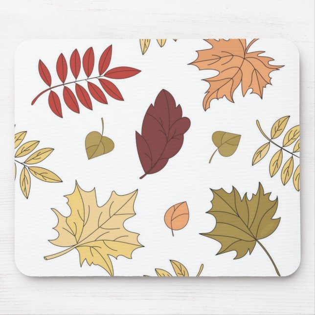 Alfombrilla De Ratón Patrón de otoño (Frente)