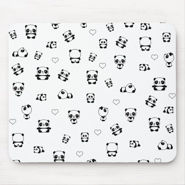Alfombrilla De Ratón Patrón de Panda (Frente)