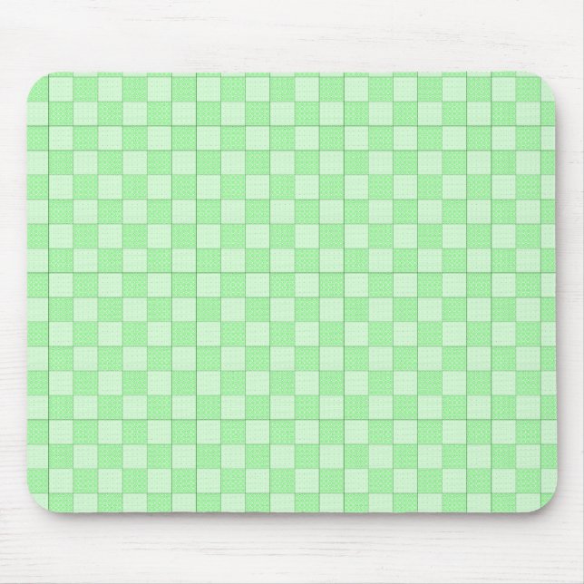 Alfombrilla De Ratón Patrón de patchwork verde (Frente)