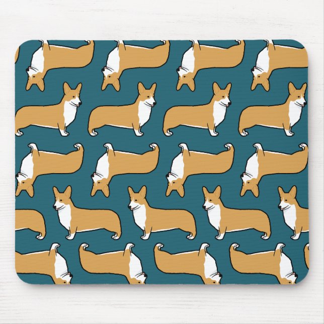 Alfombrilla De Ratón Patrón de Pembroke Welsh Corgis (Frente)