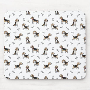 Alfombrilla De Ratón Patrón de perros beagles