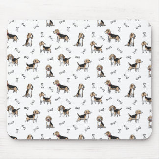 Alfombrilla De Ratón Patrón de perros beagles