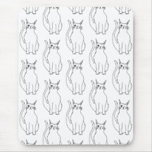 Patrón de Personalizado blanco negro de gato lindo