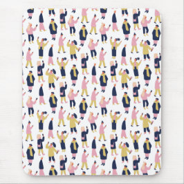 Alfombrilla De Ratón Patrón de personas de medios sociales
