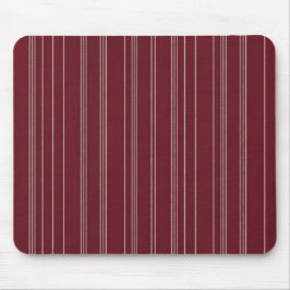 Alfombrilla De Ratón Patrón de Pinstripe Profesional Burgundy y Crema