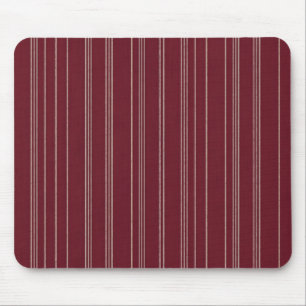 Alfombrilla De Ratón Patrón de Pinstripe Profesional Burgundy y Crema