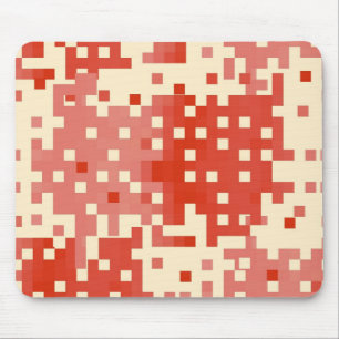 Alfombrilla De Ratón Patrón de píxeles rojos y rosados