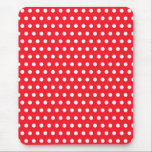 Alfombrilla De Ratón Patrón de puntos de polka rojo y blanco. Delicioso<br><div class="desc">Un diseño sencillo,  un patrón de puntos polka rojos y blancos.</div>