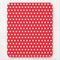 Patrón de puntos de polka rojo y blanco. Delicioso