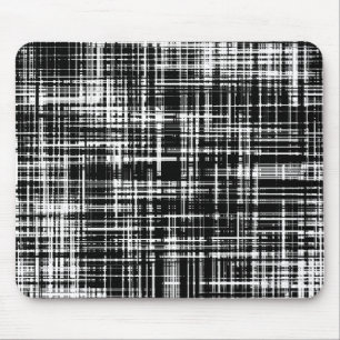 Alfombrilla De Ratón Patrón de rayas abstractas en blanco y negro
