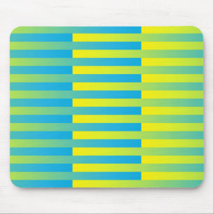 Alfombrilla De Ratón Patrón de rayas azul amarillo verde