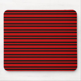 Alfombrilla De Ratón Patrón de Rayas Rojas y Negras
