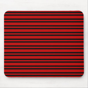 Alfombrilla De Ratón Patrón de Rayas Rojas y Negras