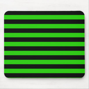 Alfombrilla De Ratón Patrón de rayas verdes y negras en negrita