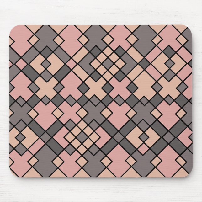 Alfombrilla De Ratón patrón de rejillas violetas (Frente)