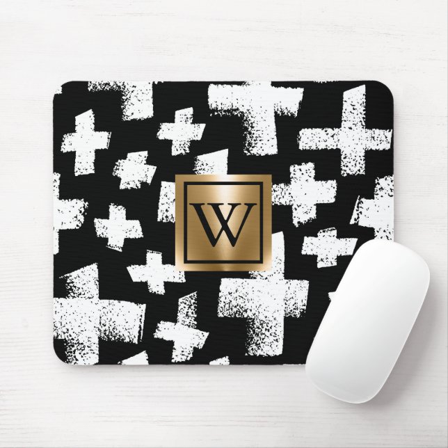 Alfombrilla De Ratón Patrón de resumen de pincel (Con ratón)