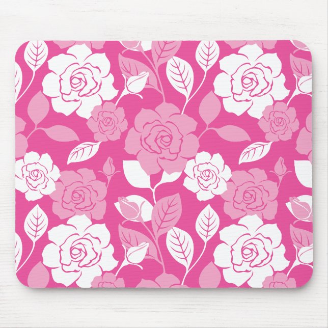 ALFOMBRILLA DE RATÓN PATRÓN DE ROSA (ROSA) (Frente)