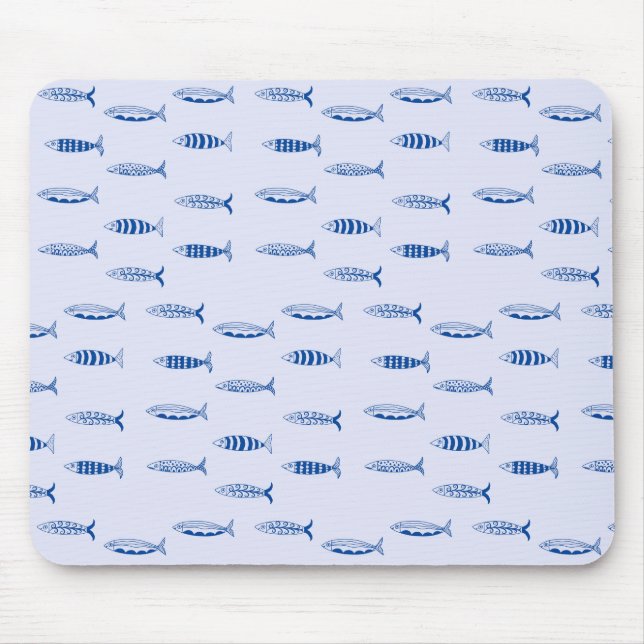 Alfombrilla De Ratón Patrón de Sardinas (Frente)