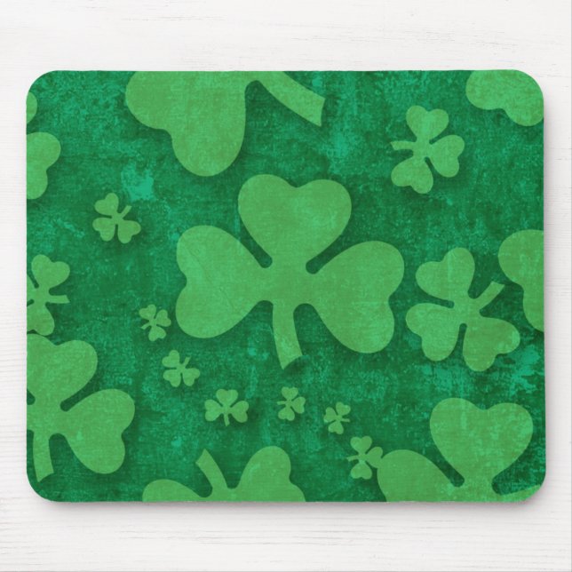 Alfombrilla De Ratón Patrón de Shamrock (Frente)