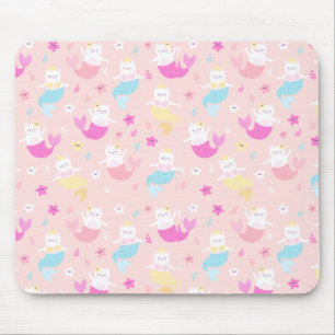 Alfombrilla De Ratón Patrón de sirena de gato