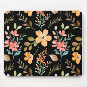Alfombrilla De Ratón Patrón de superficie floral - Primavera de acuarel