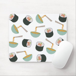 Alfombrilla De Ratón Patrón de sushi y fideos