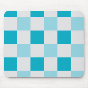 Alfombrilla De Ratón Patrón De Tablero Blanco Y Azul