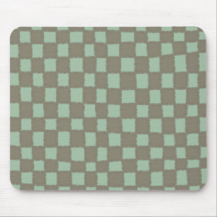 Alfombrilla De Ratón Patrón de tablero de cheques azul y gris brillante