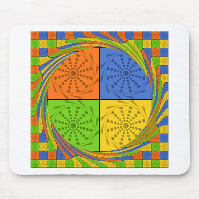 Alfombrilla De Ratón Patrón de tejido conjunto sin soldadura egipcio (Frente)