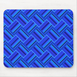 Alfombrilla De Ratón Patrón de tejido diagonal de franjas azules