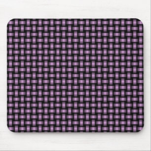 Alfombrilla De Ratón Patrón de Tejido Negro Morado