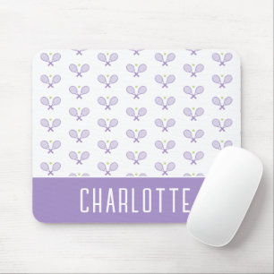 Alfombrilla De Ratón Patrón de tenis Personalizado Nombre personalizado