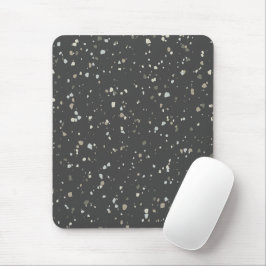 Alfombrilla De Ratón Patrón de Terrazzo gris oscuro