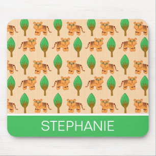 Alfombrilla De Ratón Patrón de tigre de Personalizado corto personaliza