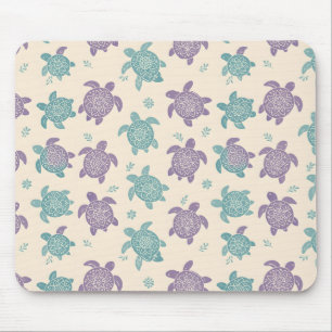 Alfombrilla De Ratón Patrón de Tortuga Mandala Pastel