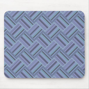 Alfombrilla De Ratón Patrón de trama de rayas diagonales azul-gris