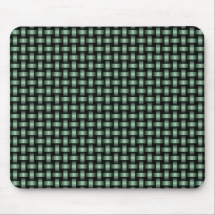 Alfombrilla De Ratón Patrón de trapo negro verde