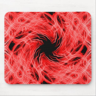 Alfombrilla De Ratón Patrón de trazos de luz roja