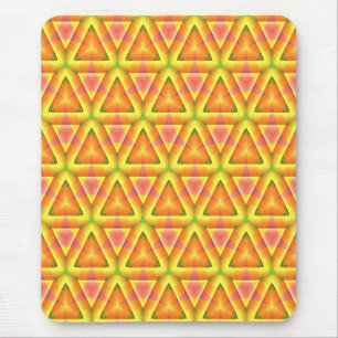 Alfombrilla De Ratón Patrón de triángulo amarillo dorado