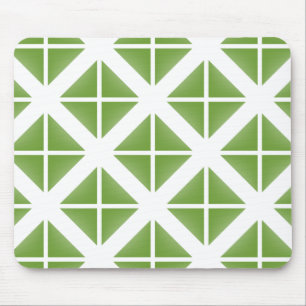 Alfombrilla De Ratón Patrón de triángulo de moda verde