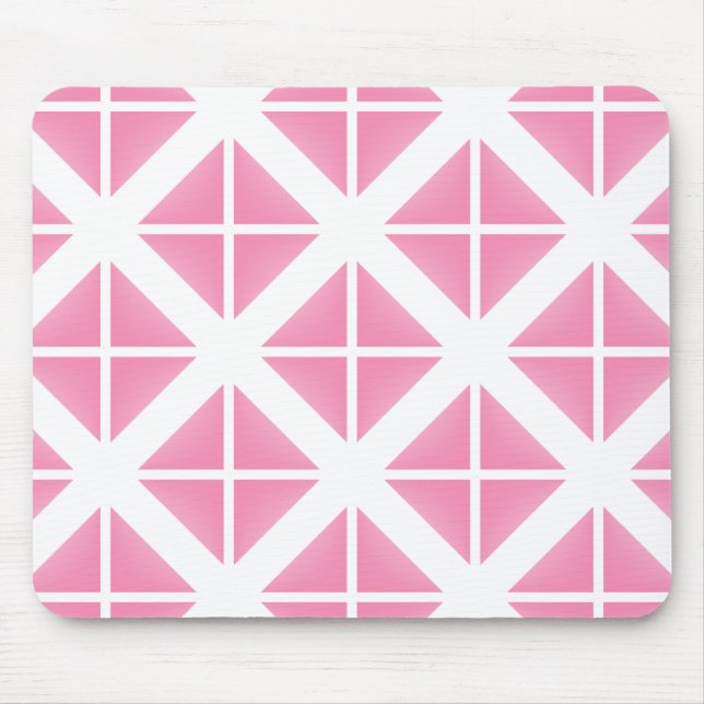 Alfombrilla De Ratón Patrón de triángulo rosa de moda (Frente)