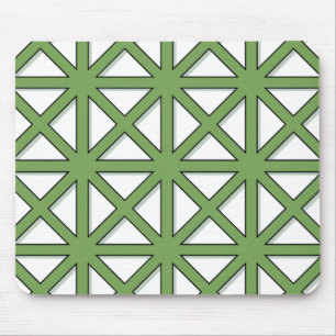 Alfombrilla De Ratón Patrón de triángulos verdes