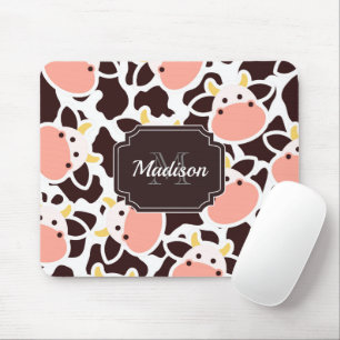Alfombrilla De Ratón Patrón de vaca circular