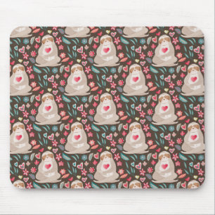 Alfombrilla De Ratón Patrón de Valentine Sloth