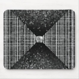 Alfombrilla De Ratón Patrón de verificación negro, blanco y gris