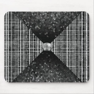 Alfombrilla De Ratón Patrón de verificación negro, blanco y gris