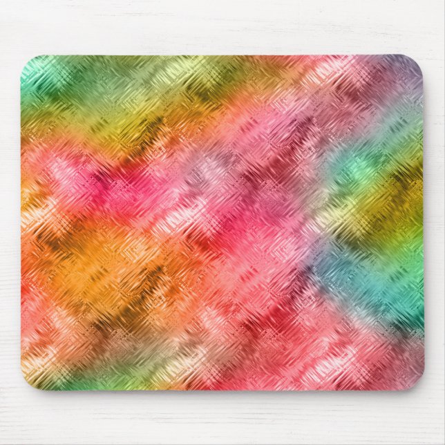 Alfombrilla De Ratón Patrón de vidrio de cristal colorido (Frente)