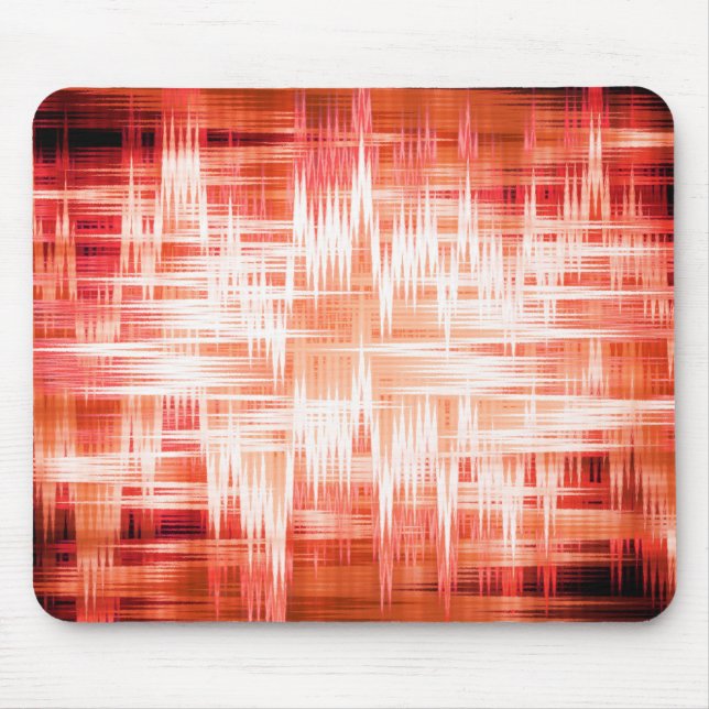 Alfombrilla De Ratón Patrón de zigzag rojo (Frente)